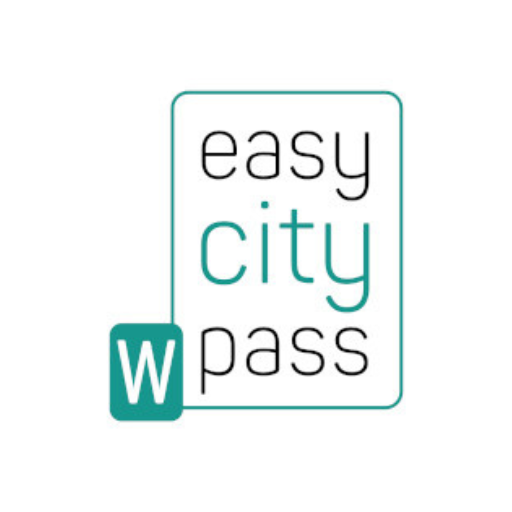 Logo featuring "easy city pass" in black and teal, with a teal "W" on the left.